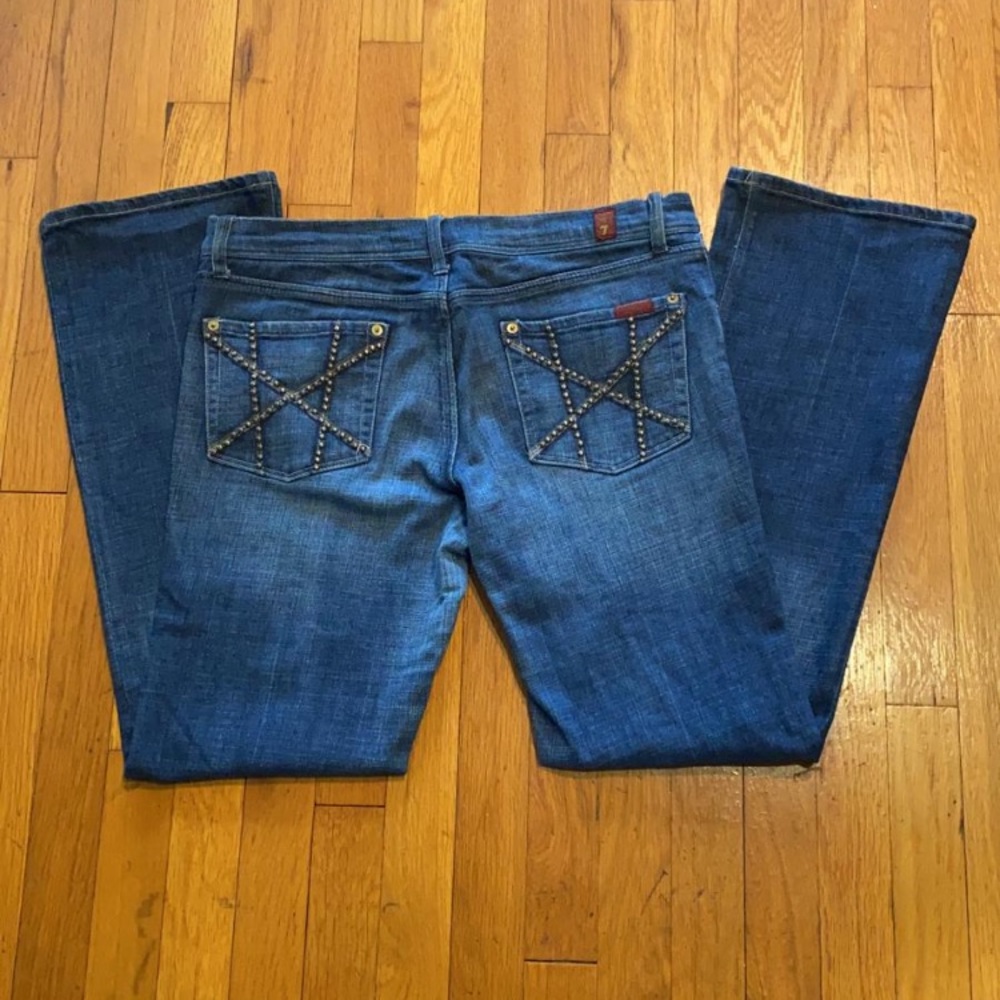 Trendy stud 7 For All Man Kind 👖 denim jeans - Picture 1 of 7